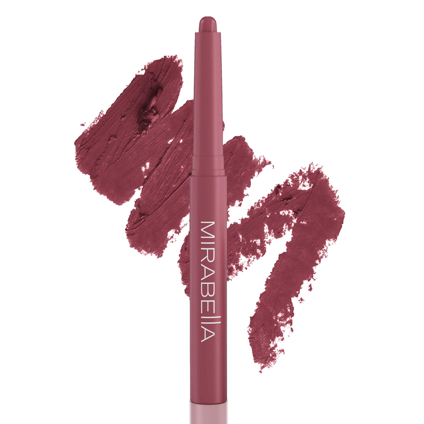 Mirabella - Velvet Matte Lip Crayon, Retractable Highly-Pigmented 2-in-1 Makeup, Long-Lasting Hydrating Lipstick Crayon + Lip Liner, Moisturizing