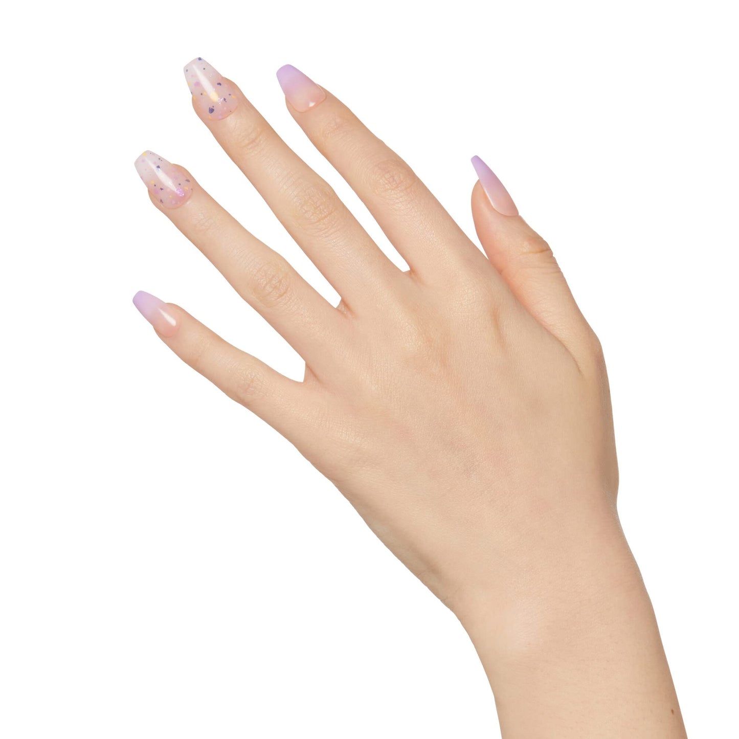 KISS imPRESS No Glue Mani Press On Nails, Design, 'All I Want', Purple, Medium Size, Coffin Shape, Includes 30 Nails, Prep Pad, Instructions Sheet, 1