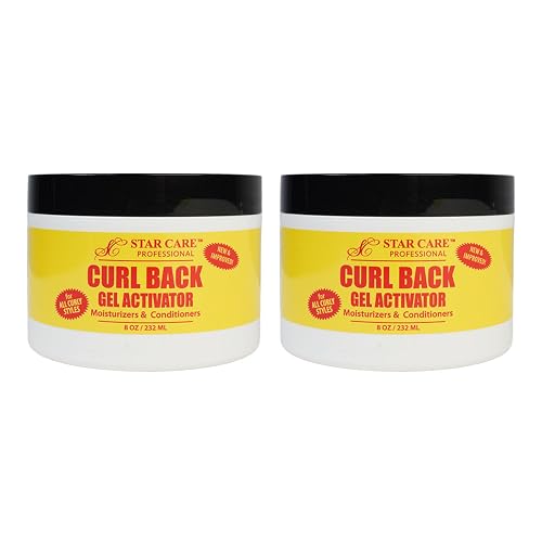 STAR CARE Curl Back Gel Activator 8oz Hydrating Curl Enhancer with Glycerin Softens Moisturizes for Healthy Defined Curls Reduces Breakage & Split