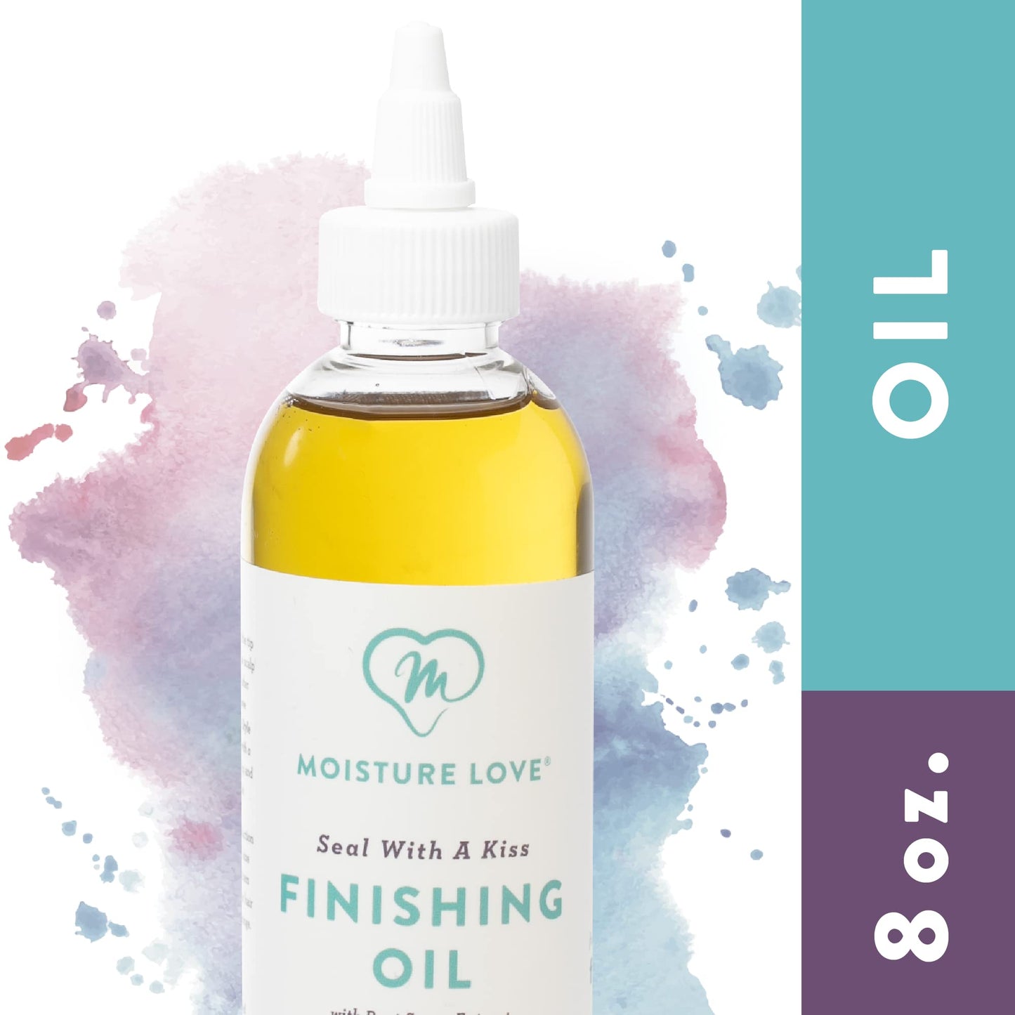 Moisture Love Seal with a Kiss Finishing oil for Hair Moisturizing and Polishing. Curly Hair Care Product with Argan Oil and Castor Oil. Sulfate