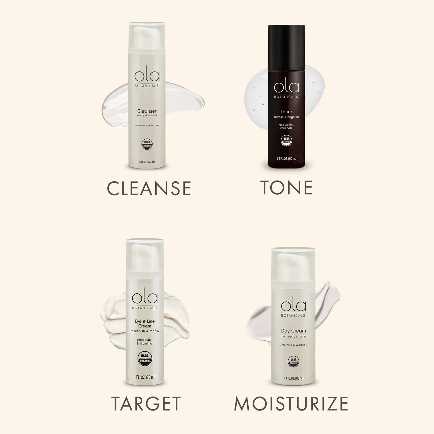 Ola Botanicals Organic Cleanser (5 Fl. Oz.), 1 Bottle, Clarify & Nourish Skin, Certified USDA Organic, Gluten Free, Soy Free, Dr. Mercola