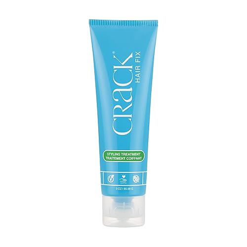 Crack HAIR FIX Styling Treatment - Multi-Tasking, Anti-Frizz, Leave-In Styling Cream with Protection from Humidity, Chlorine, Heat Treatments & Sun, 3