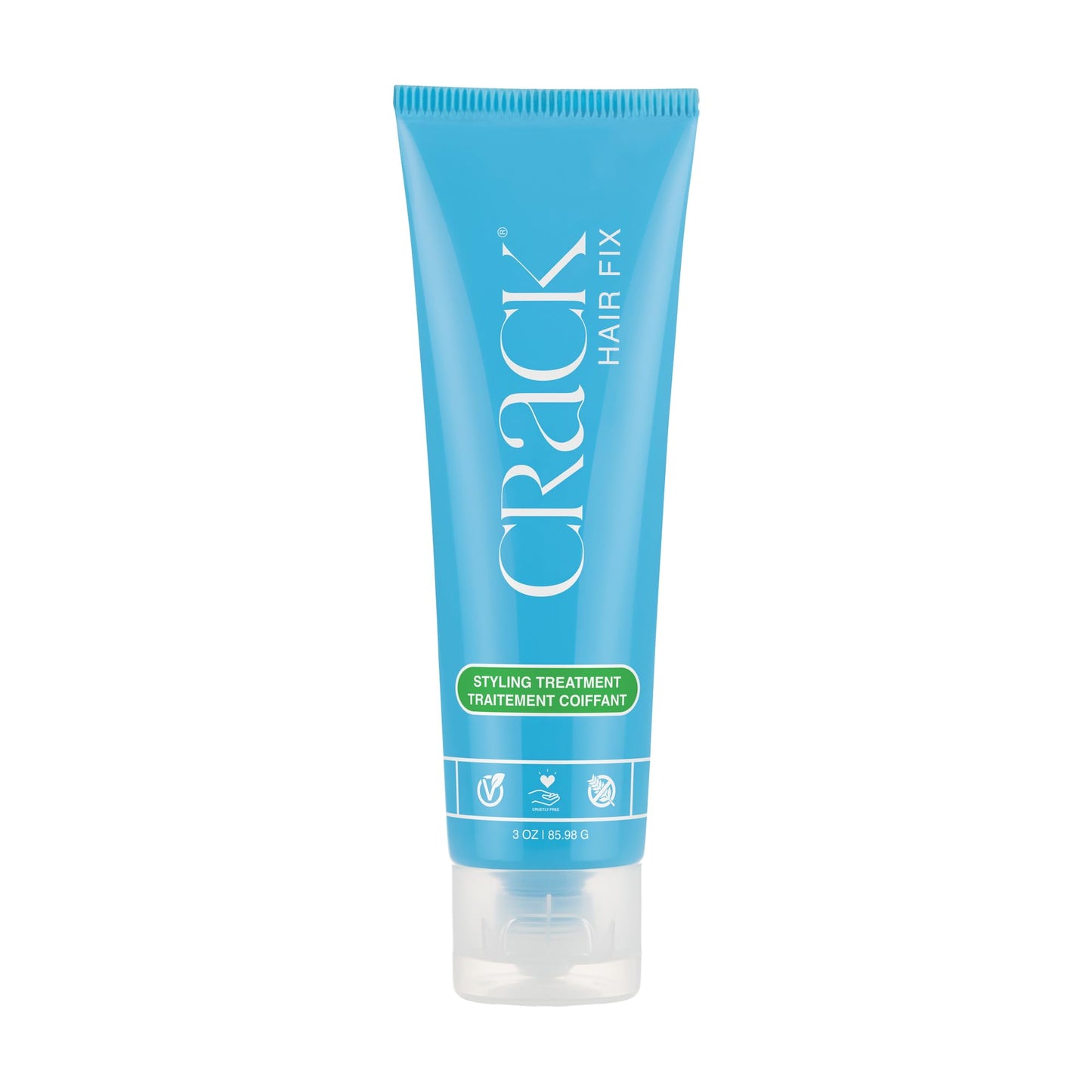 Crack HAIR FIX Styling Treatment - Multi-Tasking, Anti-Frizz, Leave-In Styling Cream with Protection from Humidity, Chlorine, Heat Treatments & Sun, 3