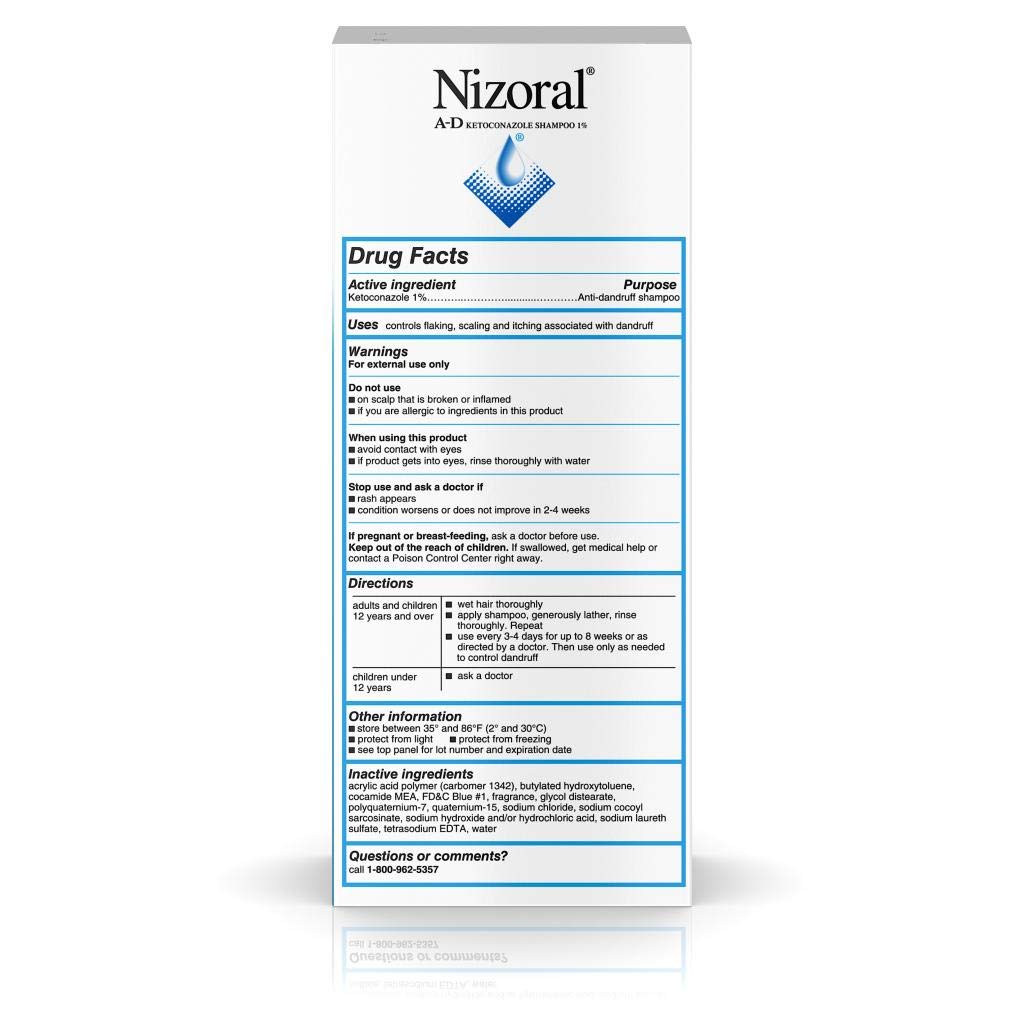Nizoral A- D Anti-Dandruff Shampoo Value Pack, Blue, Fresh, 7 Fl Oz (Pack of 2)