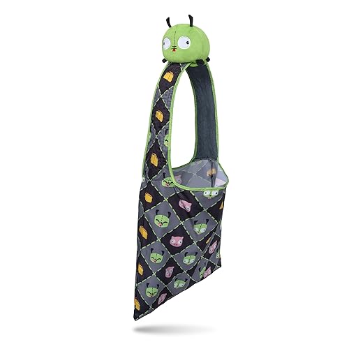 TeeTurtle Invader Zim Gir Plushie Tote Bag - Cute Novelty Foldable Shoulder Bag