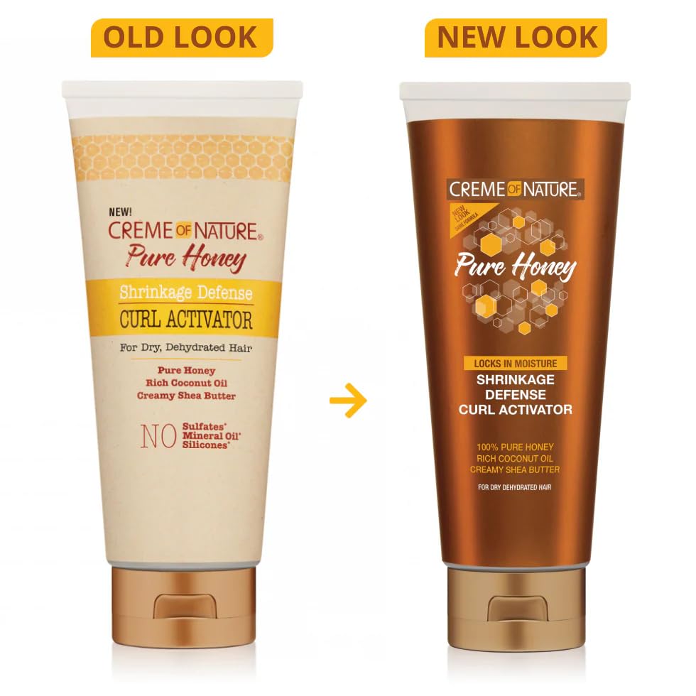 Creme Of Nature Pure Honey Curl Activator 10.5 Ounce Tube (310ml) (2 Pack)