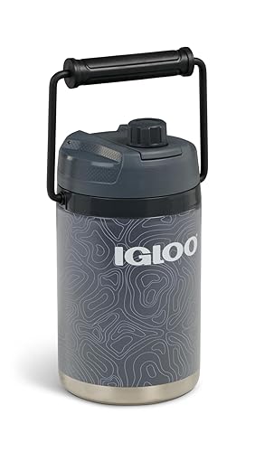 Igloo Trailmate Hybrid 54 oz Insulated Water Bottle, Large Sports Water Jug, Beverage Cooler, Carbonite