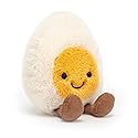 Jellycat Amuseables Boiled Egg Happy Stuffed Toy, Small 5.5 inches - Food Plush - Fun Gift Idea