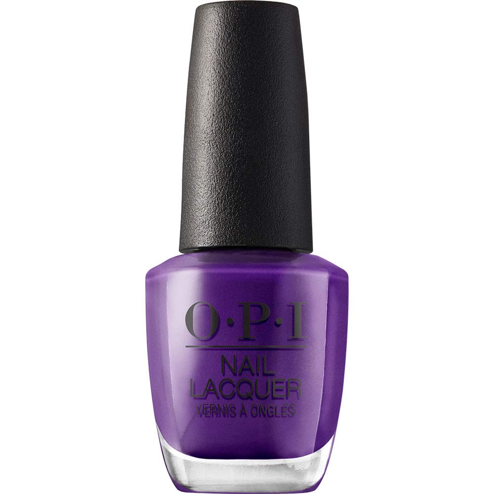 OPI Nail Lacquer Purple With a Purpose | Opaque Dark Purple Shimmer Chip Resistant Nail Polish | Vegan, Fast Drying, Streak Free