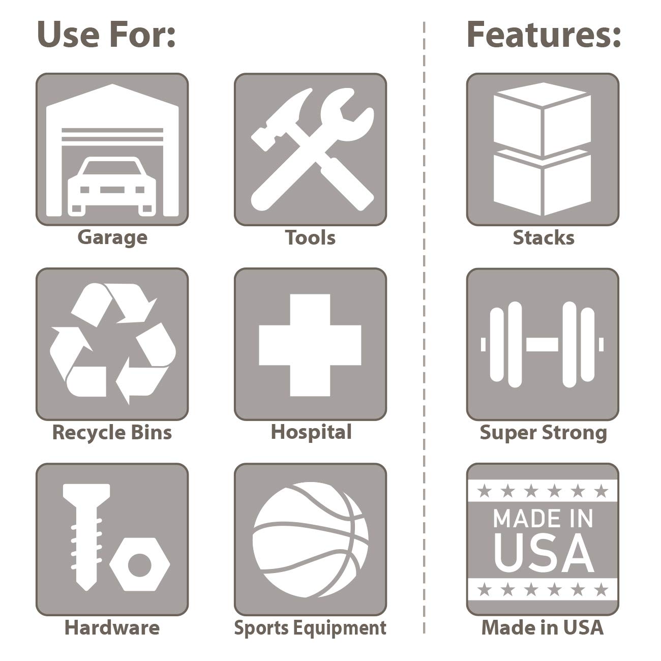 Akro-Mils 30288 Super-Size AkroBins Plastic Storage Bins, Space-Saving Stackable Bins for Garage, Classroom, Warehouse Organization, 24-Inch L x…