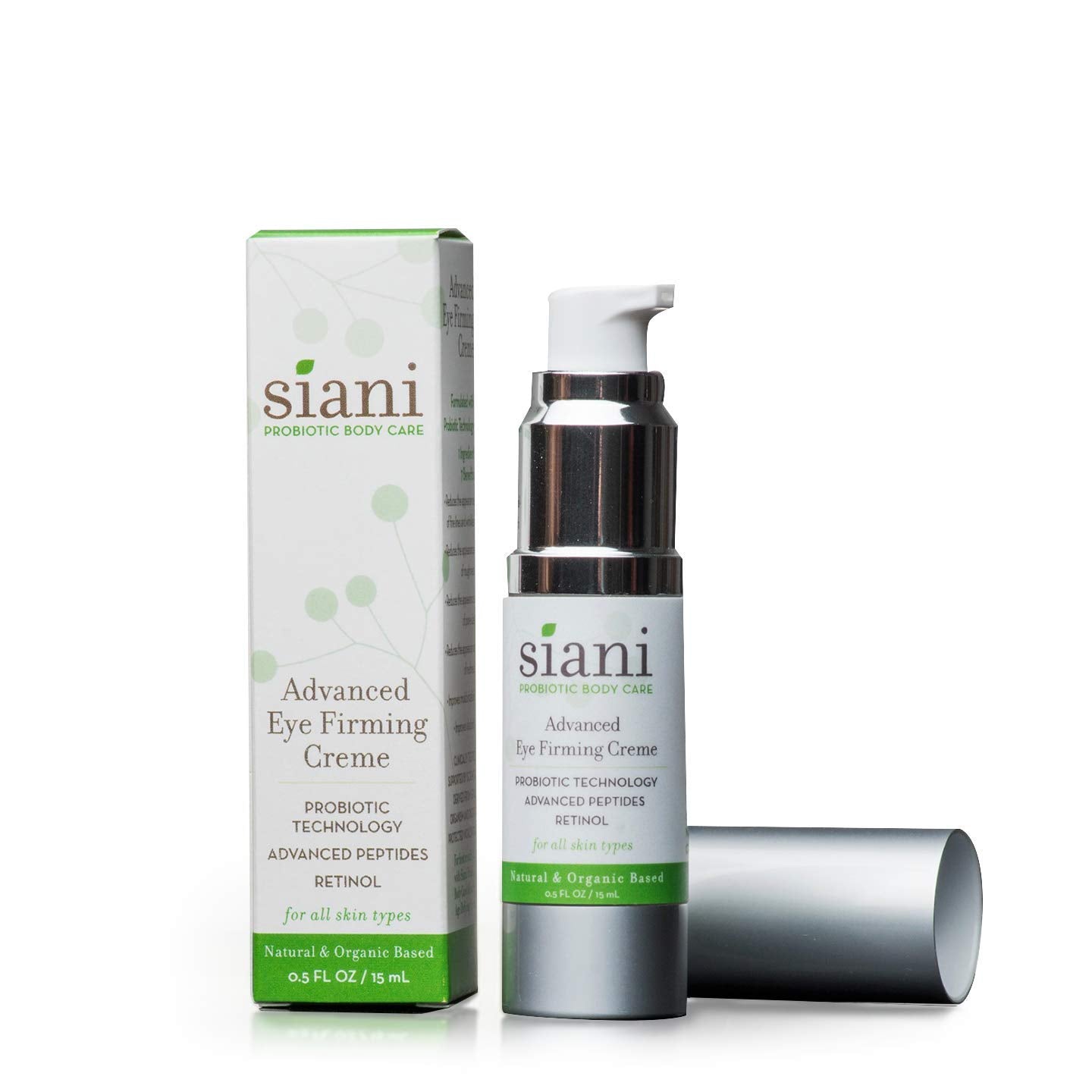 Advanced Eye Firming Creme with Botanicals, Pure Plant Oils, Organic Vitamins/Minerals, Probiotic Technology, Hyaluronic Acid, Fruit Based Glycolic