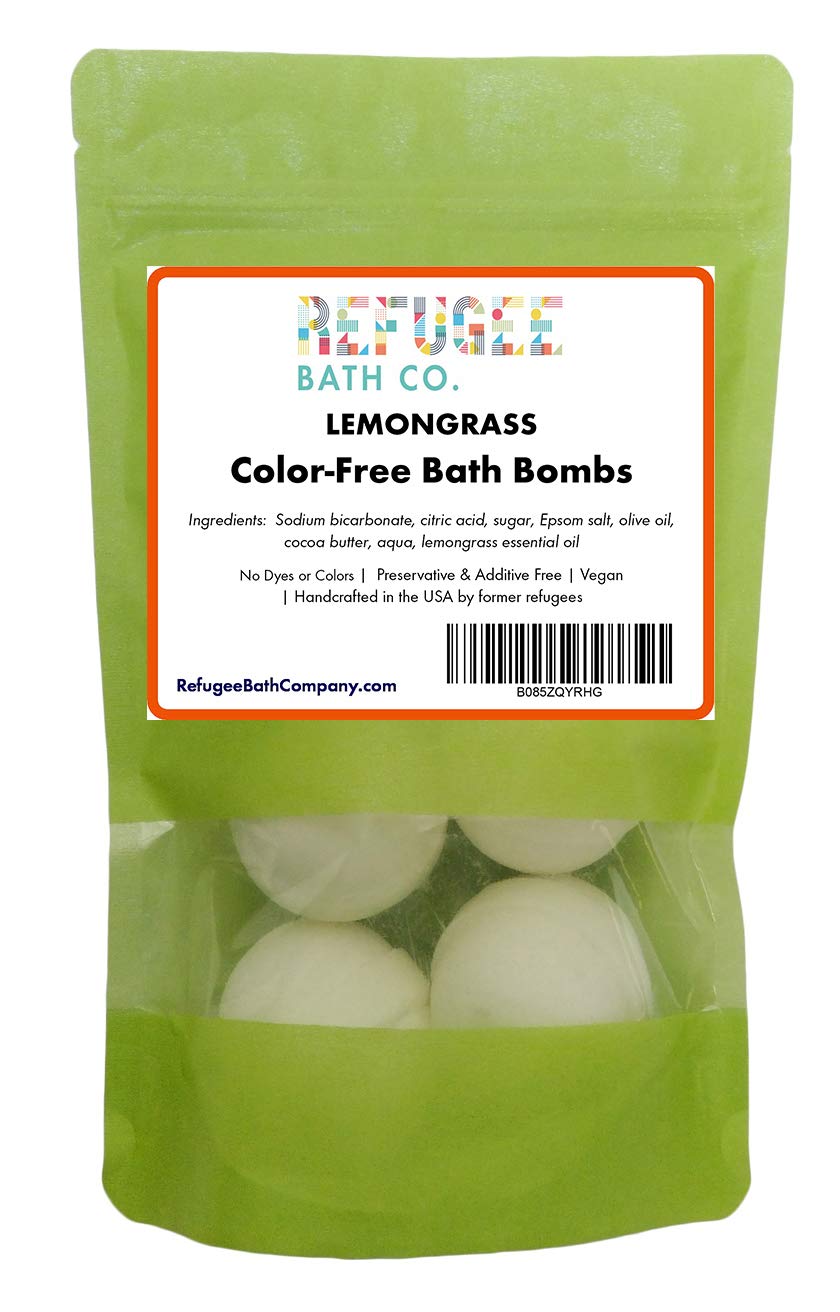 Color-Free Bath Bombs 7 Pack | 2.5 oz. Each | Cocoa Butter and Plant-Based Ingredients with No Dyes of Any Kind | Support Refugee Employment in USA…