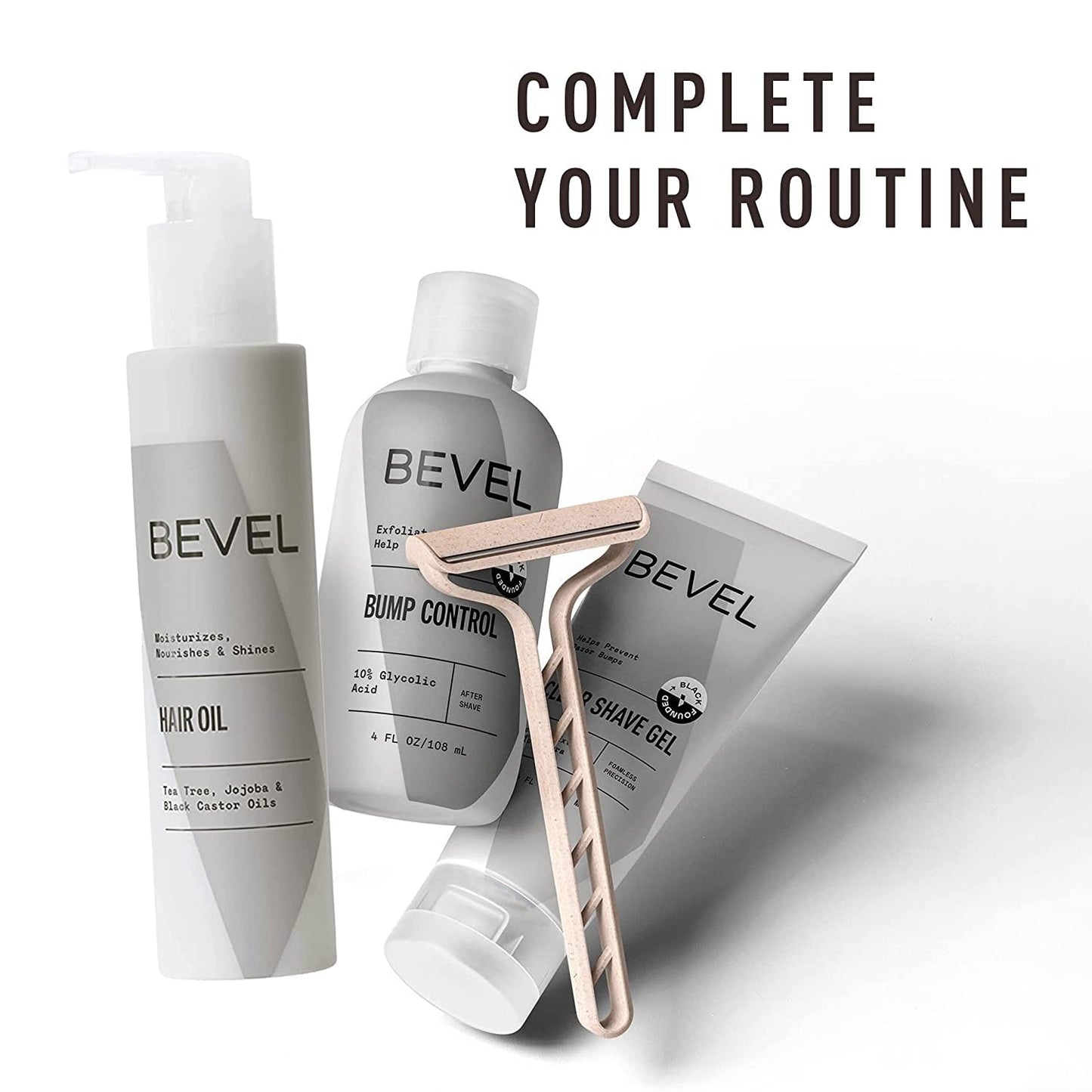 Bevel Essentials Disposable Safety Razors for Men, Double Edge Stainless Steel Blade Helps Prevent Nicks and Razor Bumps, Travel Essentials, 5 Count Beauty and Personal Care Bevel
