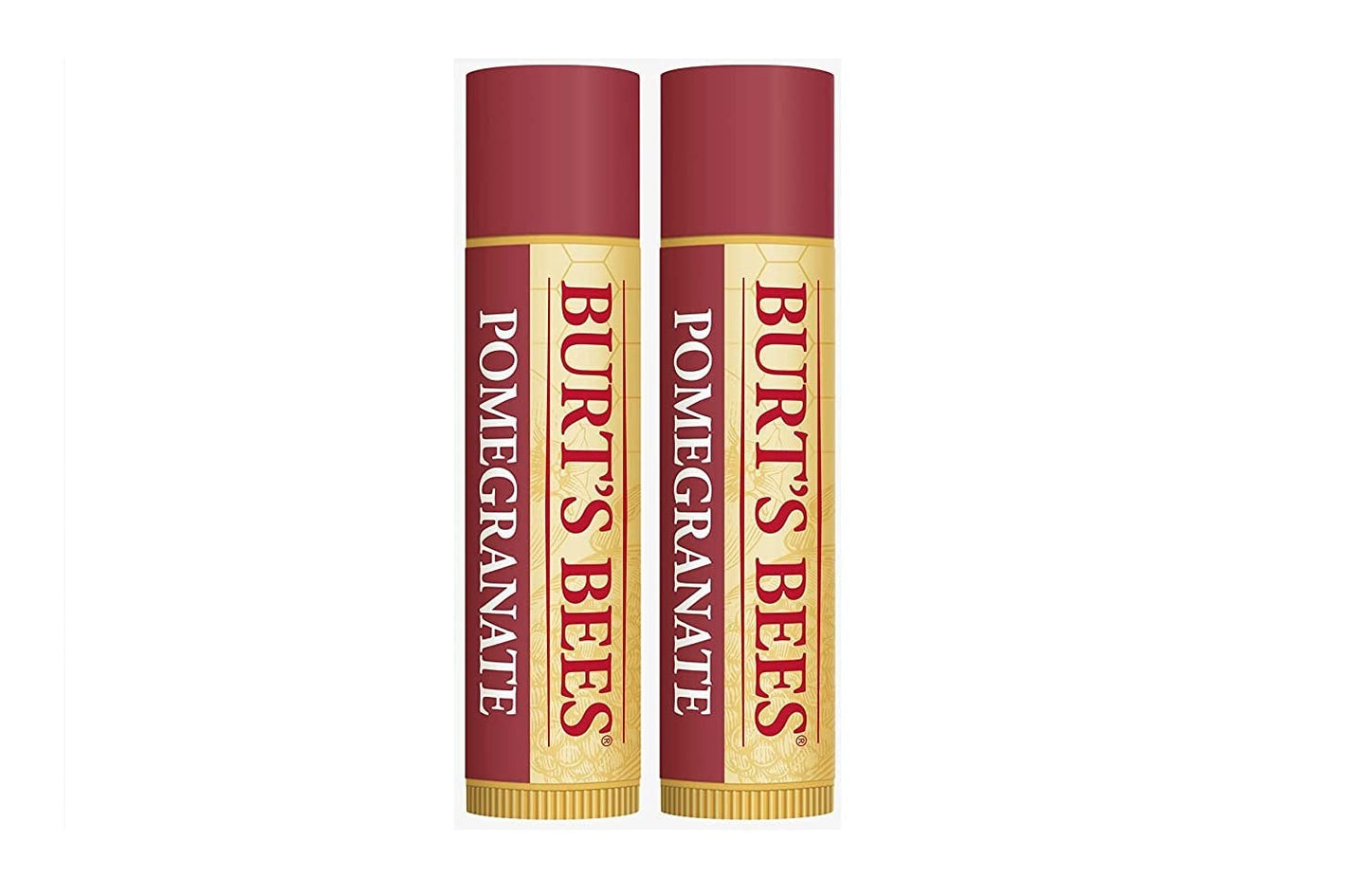 Burt's Bees Lip Balm, Pomegranate Oil, 0.15 oz, 2 pack, Burgundy,(ba-boo-byi-com2551)
