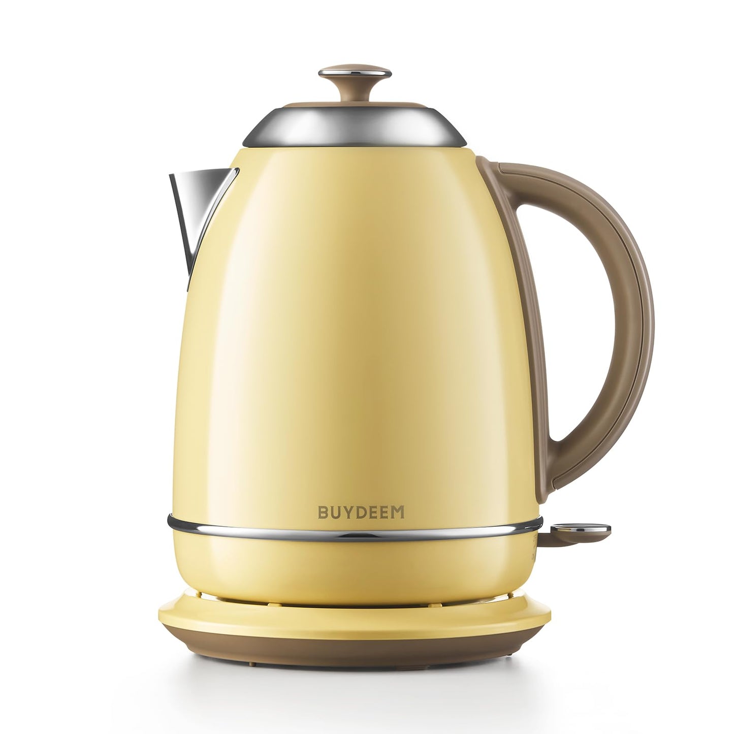 BUYDEEM K640 Stainless Steel Electric Tea Kettle with Auto Shut-Off and Boil Dry Protection, 1.7 Liter Cordless Hot Water Boiler with Swivel Base…