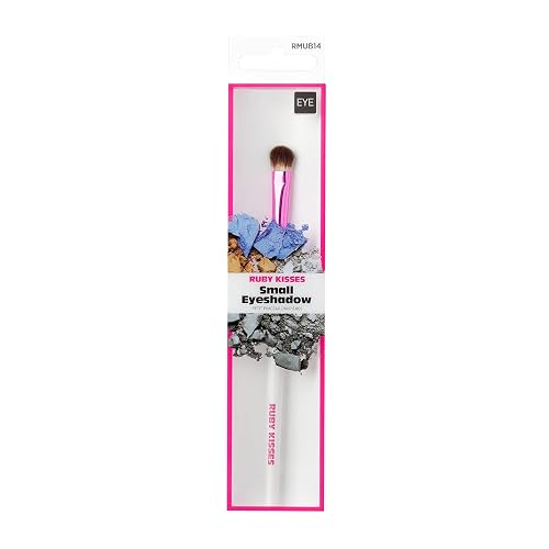 KISS Ruby Kisses Premium Small Eyeshadow Cosmetic Brush, Professional Quality Cruelty Free Make-Up Tool with Soft 100% Synthetic Bristles