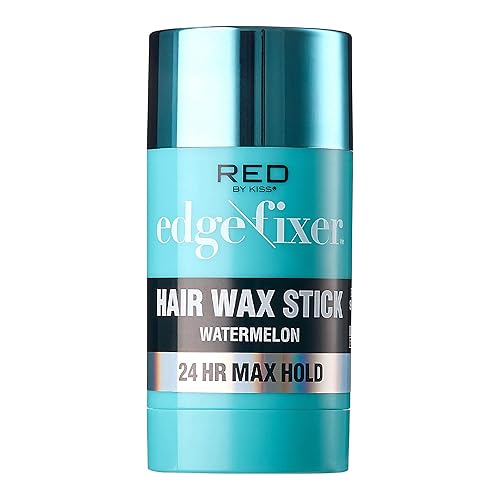 Red by Kiss Hair Wax Stick 24HR Max Hold Edge Fixer Edge Control Pomade Non-Sticky, Non-Oily Flake Free Hair Styling Wax (Watermelon)