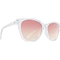 SPY OPTIC Spritzer, Cat-Eye Sunglasses, Color and Contrast Enhancing Lenses, Clear - Pink Sunset Lenses