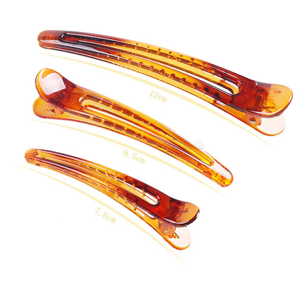 12PCS Plastic Duck Bill Teeth Hair Clips Non Slip band Clips Alligator Bows Hair Clips Professional Hairdressing Salon Hair Barrettes For Hair Styling