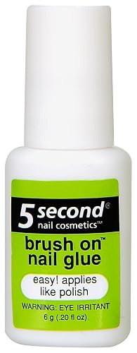 5 Second Nail Brush On Nail Glue, 6-Gram (Pack of 3) Beauty & Personal Care 5 Second