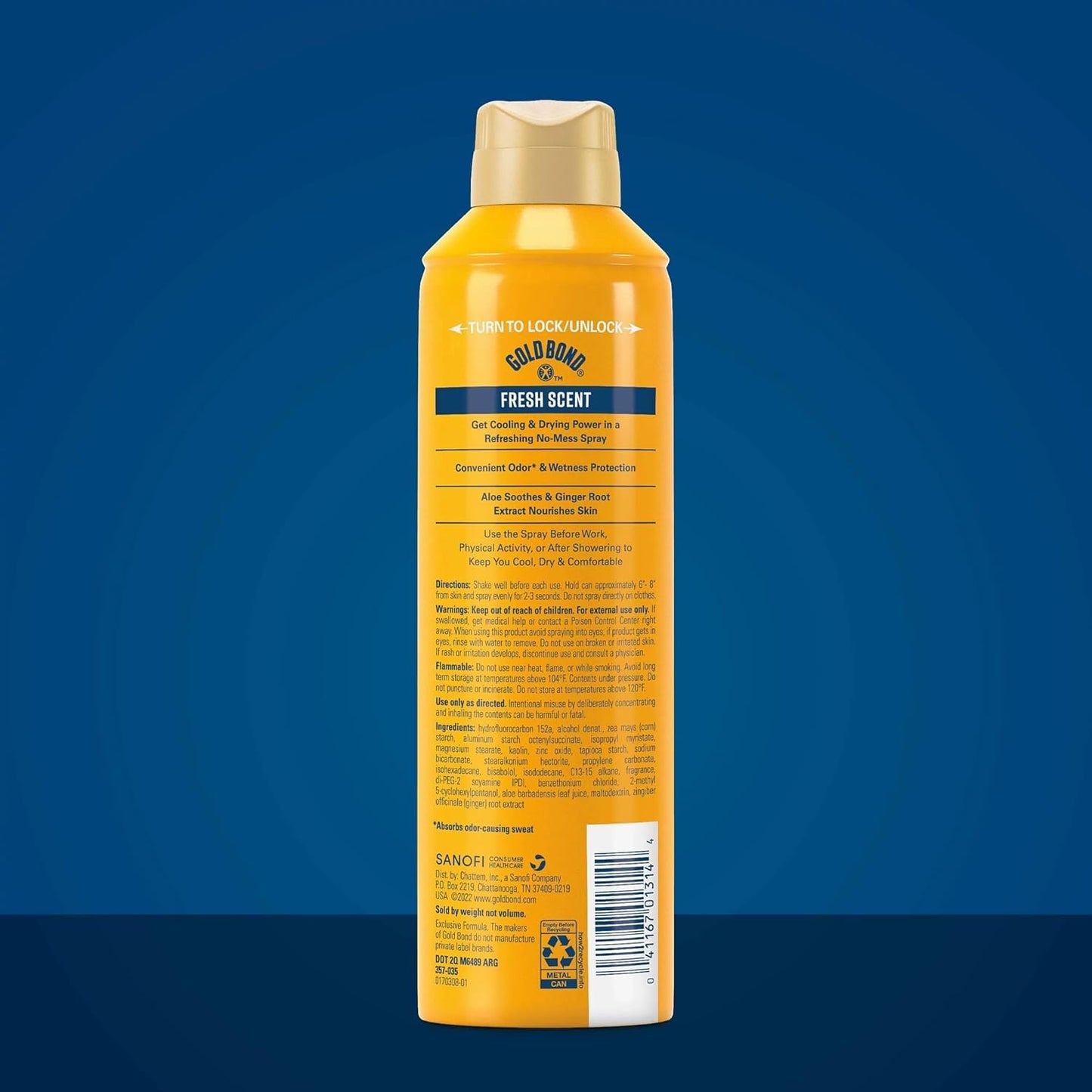 Gold Bond, No Mess Body Powder Spray, 7 Ounce