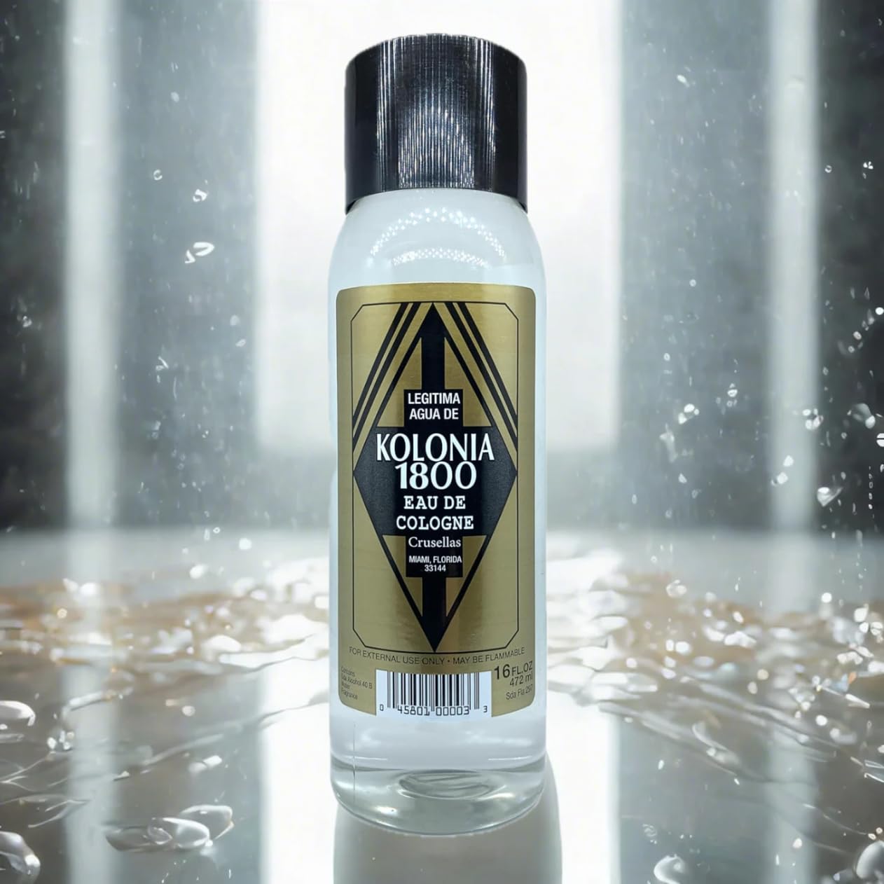 Crusellas Legitima Agua de Kolonia 1800 Natural Splash Cologne 16 Fl. Oz.