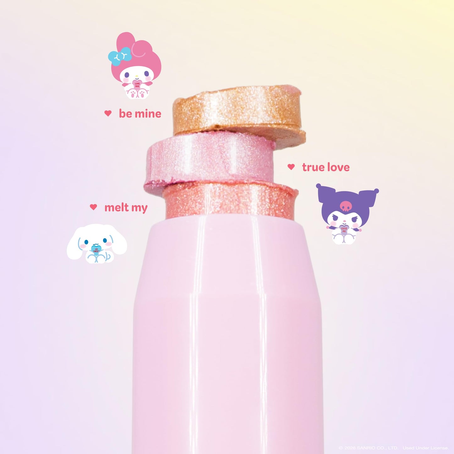 The Crème Shop x Hello Kitty & Friends x Sweethearts Stick Highlighter, Makeup for Glass Skin, Gift Idea for Teens (Be Mine)