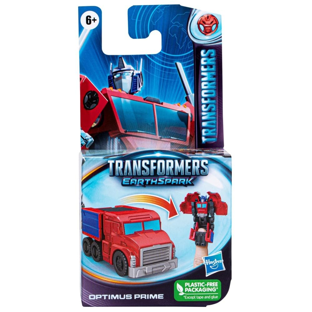Transformers EarthSpark Tacticon Optimus Prime Figure 6 cm Robot Toy for Kids Age 6+