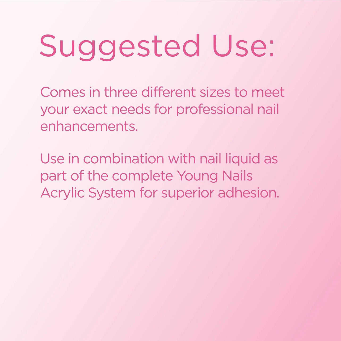 Young Nails Acrylic Core Powder - Self-Leveling Acrylic Nail Powder, Clear Nude Pink White Acrylic Powder for Nail Extenstion, Professional Grade