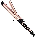 Lanvier 1.25 Inch Clipped Curling Iron with Extra Long Tourmaline Ceramic Barrel, Professional Hair Curler up to 450°F Dual Voltage for Traveling
