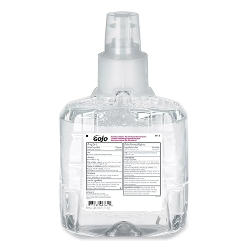 GOJO 1912-02 Antibacterial Plum Foam Hand Refill, Single Unit, 1200 mL
