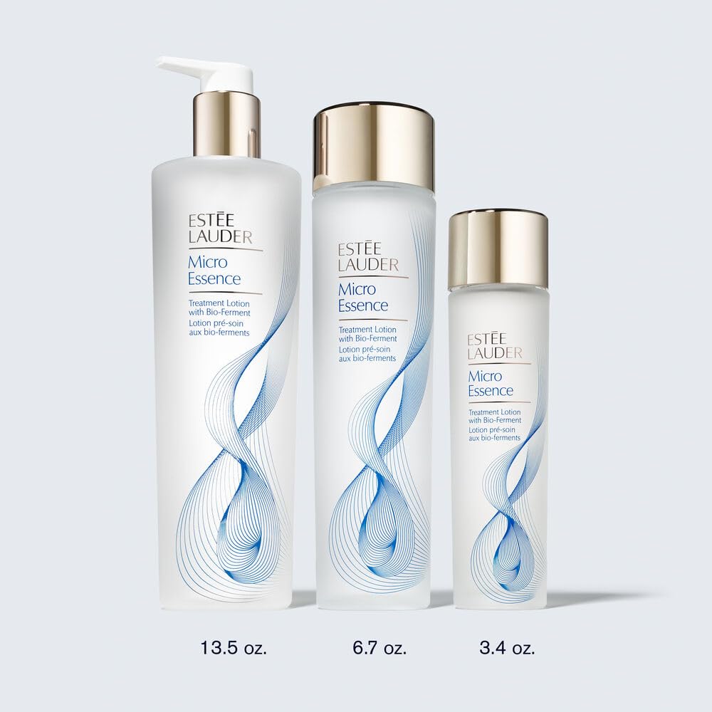 Estée Lauder Micro Essence Treatment Lotion with Bio-Ferment | Toner for Face | Skin Barrier Repair, 13.5 Fl Oz