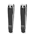 ICEYLI Large Nail Clippers Set,2 Pcs Premium Stainless Steel Fingernail & Toenail Clippers Curved Blade with Sharp and Sturdy Blade