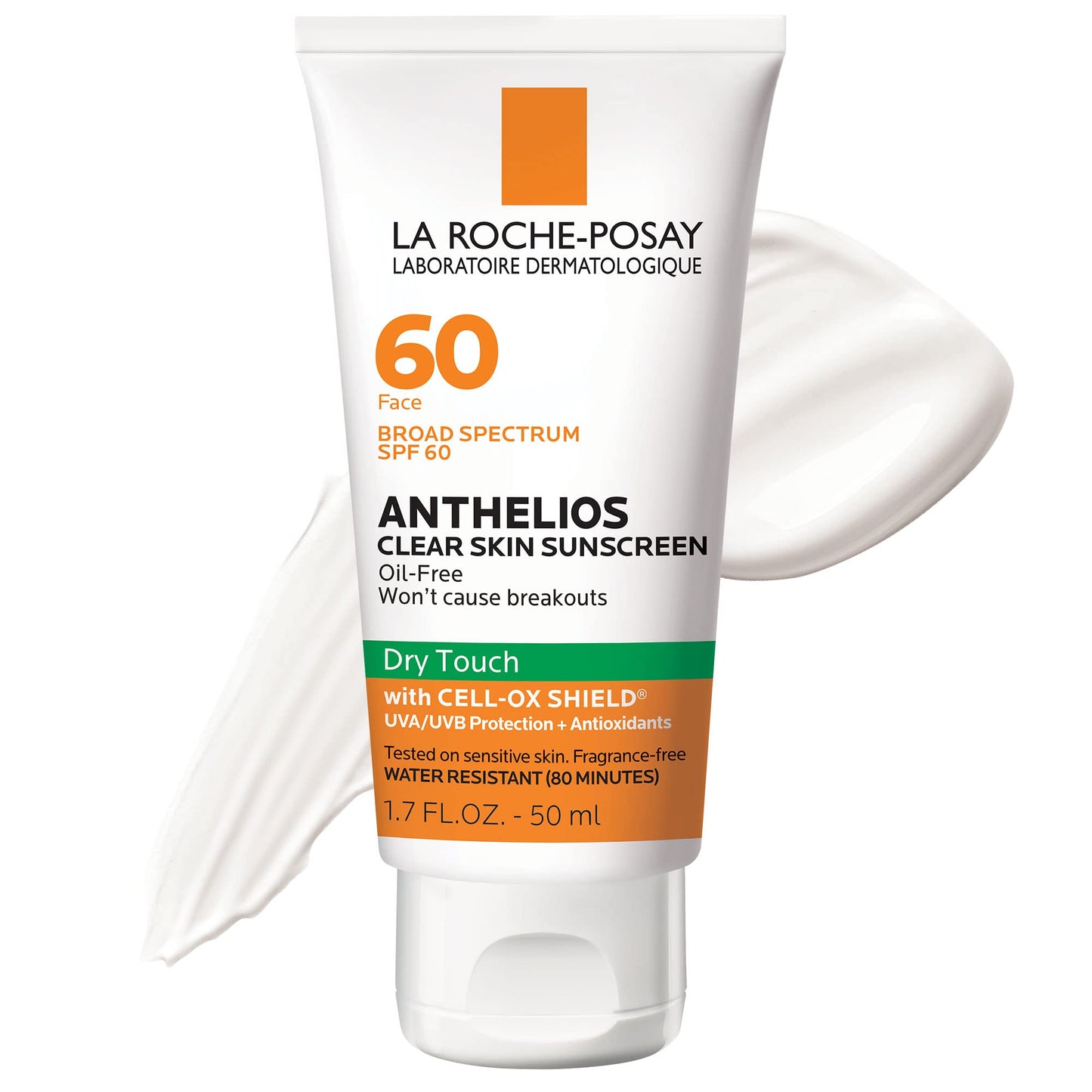La Roche-Posay Anthelios Clear Skin Sunscreen Dry Touch SPF 60, Oil Free Sunscreen For Face, Oil Absorbing, Broad Spectrum SPF + Antioxidants Beauty and Personal Care La Roche-Posay