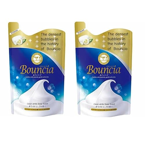Cow Bouncia Body Wash, White Soap Scent Refill - 360 ml (Pack of 2)