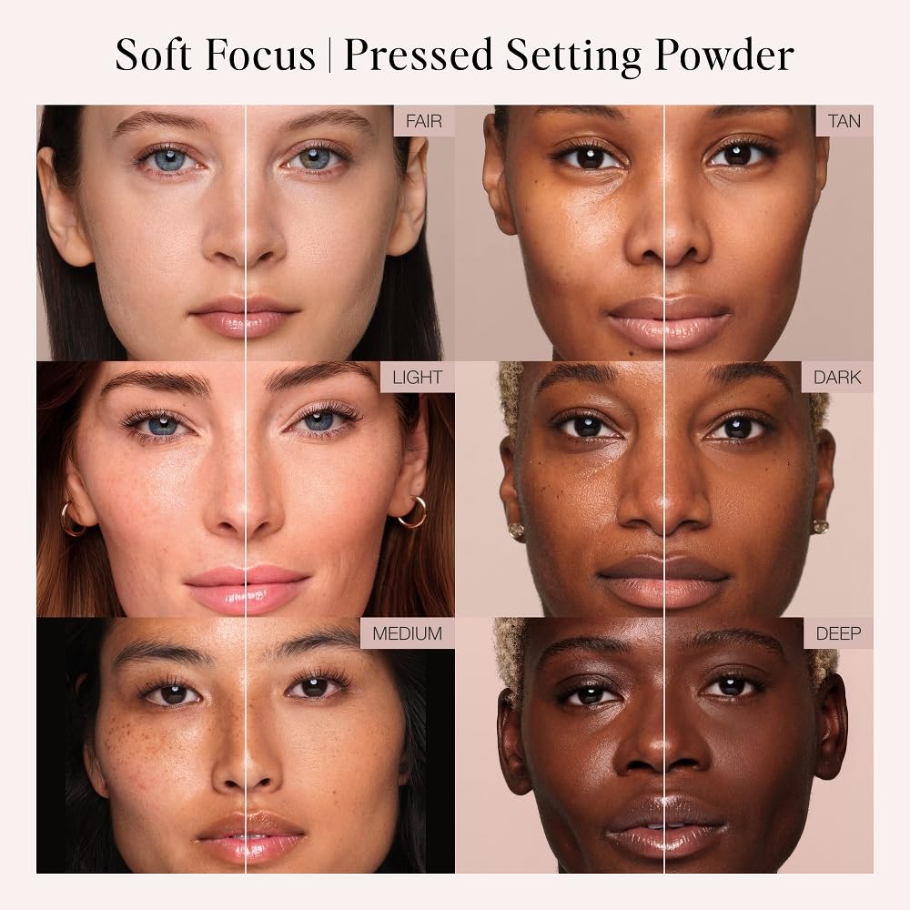 Jouer Soft Focus Hydrate & Setting Powder - Pressed Powder with Matte Finish - Blurring Powder for Fine Lines and Pores - Set Face Makeup Foundation