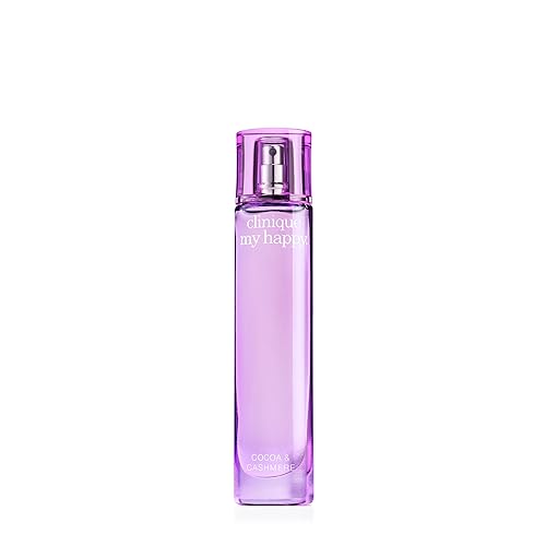 Clinique My Happy Fragrance Spray, Cocoa & Cashmere | Notes of Cocoa, Vanilla + Musk | Perfumes for Women, Mini Travel Size, 0.5 Fl Oz