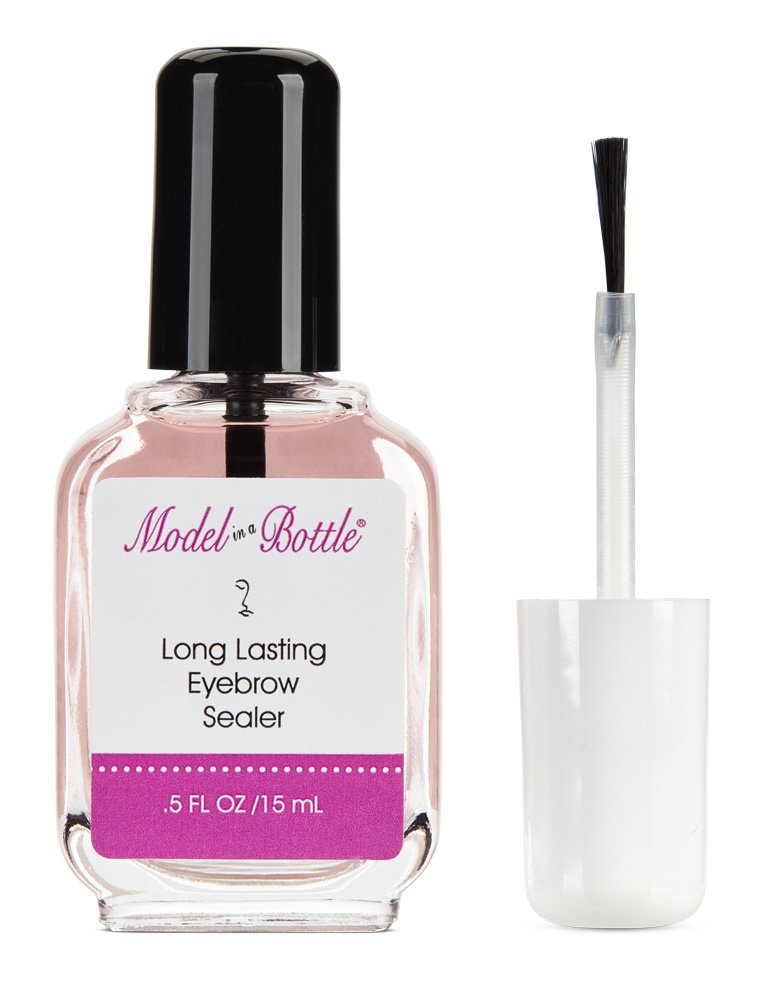Model in a Bottle Eyebrow Sealer with Mascara & Brush Applicator - Waterproof, Smudge-Proof, Long-Lasting Eyebrow Gel Topcoat for Flawless All-Day