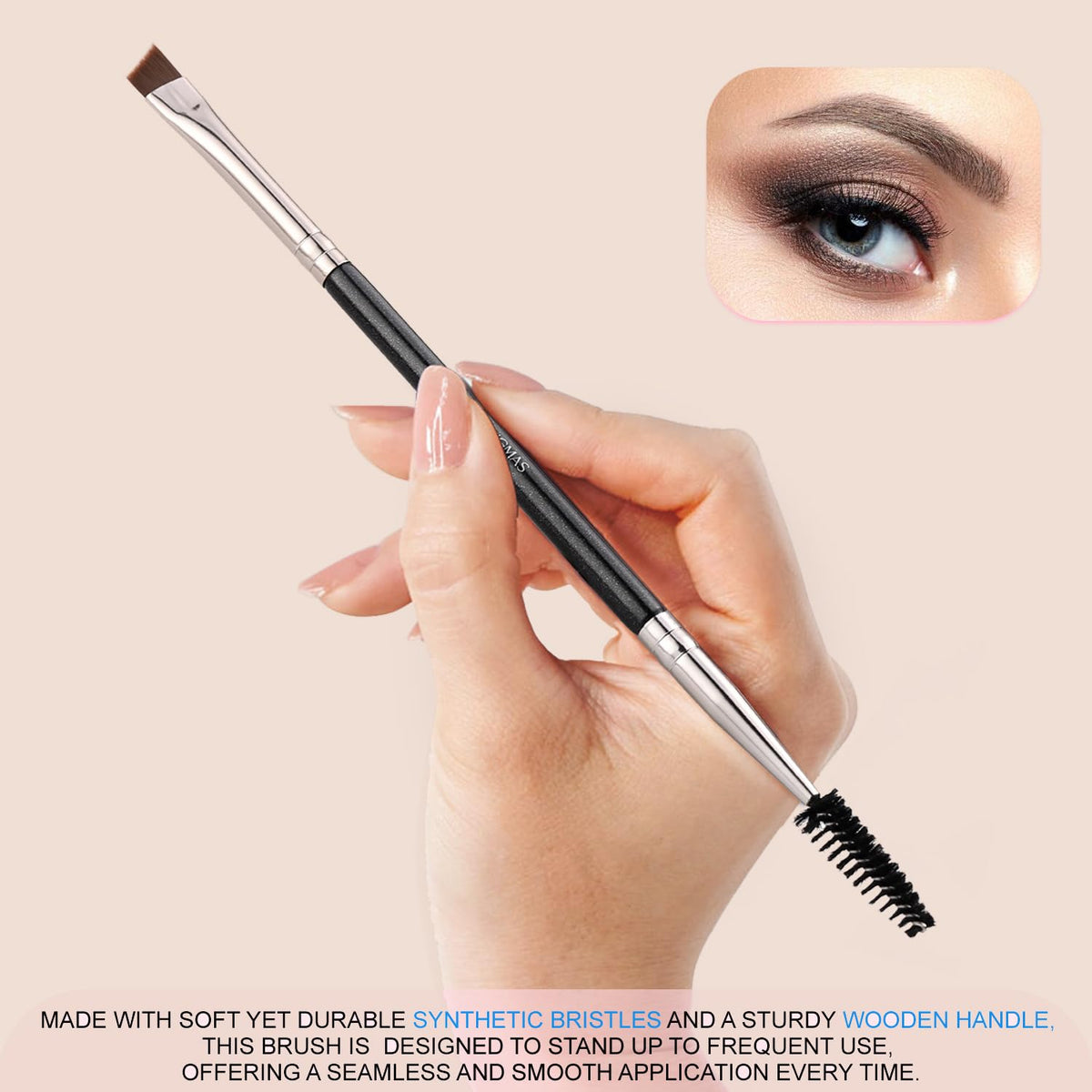 KINGMAS Eyebrow Brush Lashes Spoolie Duo Angled Eye Brow Brush Beauty and Personal Care KINGMAS