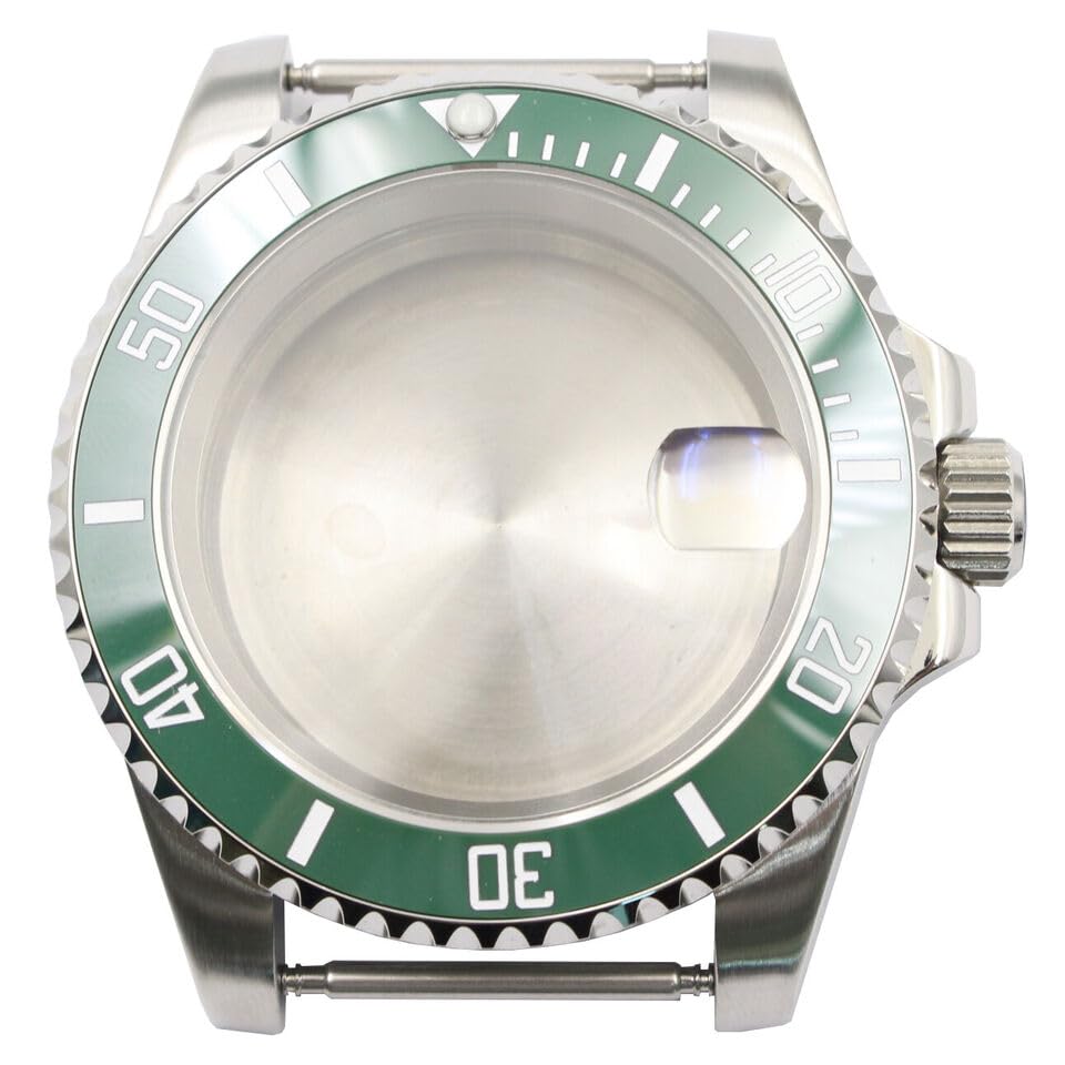 Green 40MM Bezel Sapphire Flat Glass Case Fit for NH35/NH36/4R36 Watch Movement Beauty and Personal Care dreeong