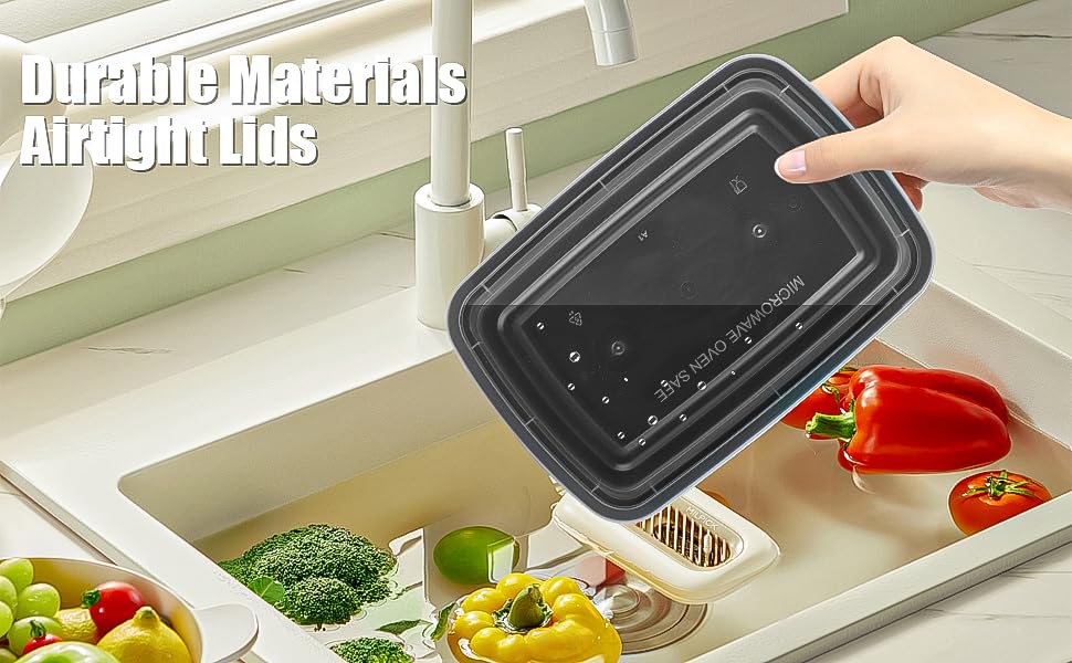 Lifetime Supplies 100 PACK, 24 oz. Meal Prep Containers, Extra Large & Thick Food Storage Containers with Lids - BPA Free Stackable Microwavable…