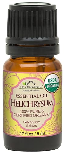 US Organic Helichrysum Essential Oil, USDA Certified Organic, Steam Distilled, Sourced from The Balkan Peninsula, High end Essential Oil (5 ml)