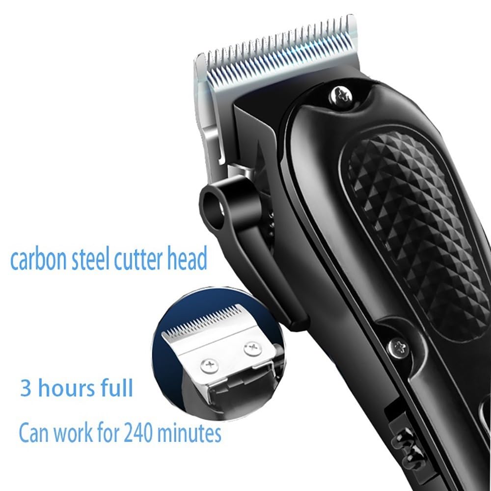 GLESVOWIO Mens Hair Clippers Adjustable Hair Clipper for Men Professional Hair Trimmer Electric Cordless Beard Hair Cutting Machine USB Rechargeable Beauty and Personal Care GLESVOWIO