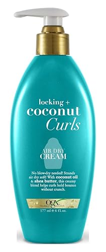 OGX Coconut Curls Air Dry Cream 6 Ounce Pump (Pack of 3)