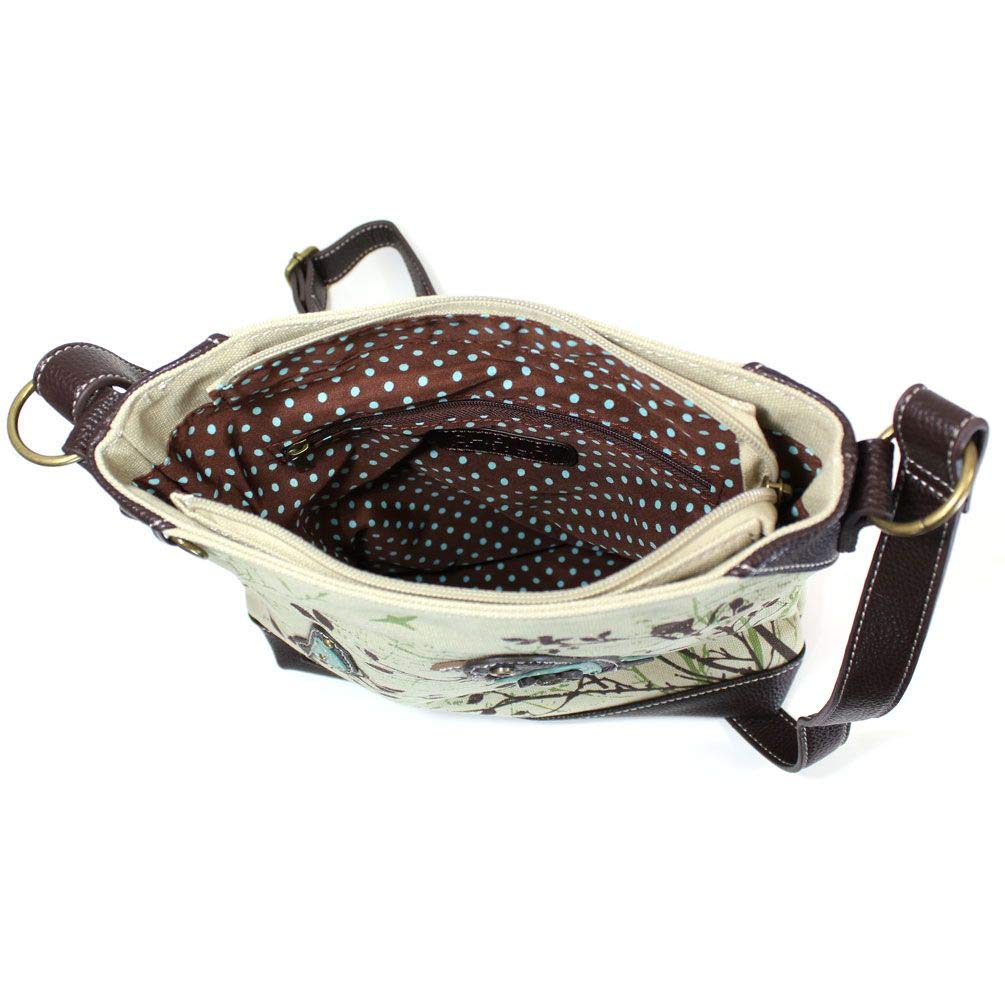Chala Handbags Safari Bird Canvas Crossbody Bag Purse