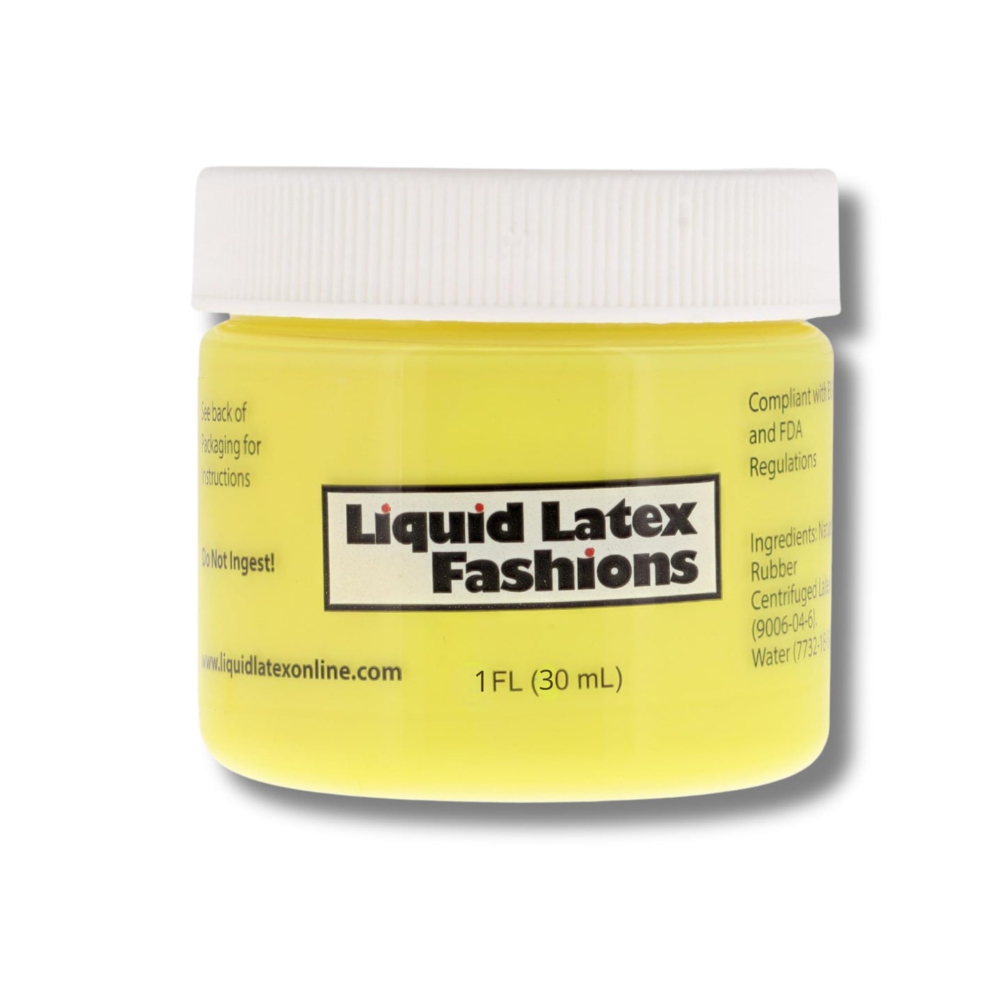 Day of the Dead Liquid Latex Kit- Four 1 fl oz (Yellow • Red • White • Black) + 4 Precision Brushes - Festivals, Parties, Cosplay