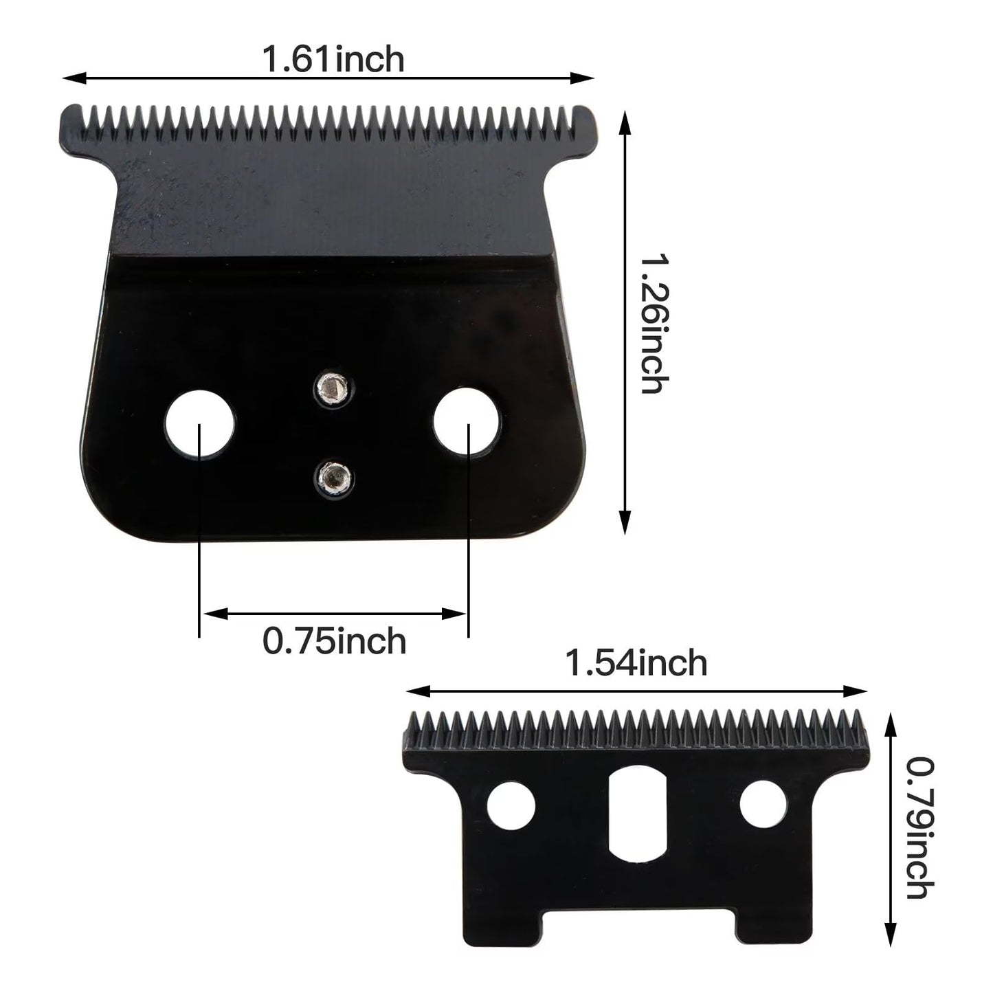 2 Pack T Outliner Blades for Andis T Outliner Trimmer, for GTX Replacement Blade with Brush, Steel T Blade Set with 4 Guards Guides for Hair Clippers Beauty and Personal Care GRABOTE