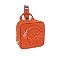 LEGO Kids Brick Mini Backpack Accessory Pouch with Novelty Backstraps, Snaps to Belt or Full-Size Backpack, Holds Small Items like Keys & Headphones, Orange