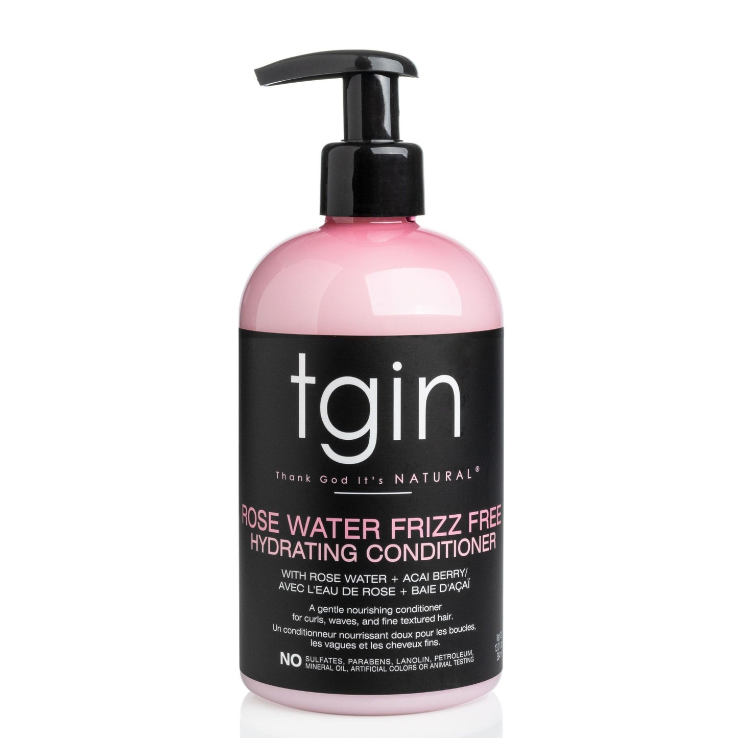 tgin Rose Water Frizz-Free Hydrating Hair Conditioner - Lightweight Moisture & Shine for Curly Hairs - Conditioner for Women Detangles & Controls