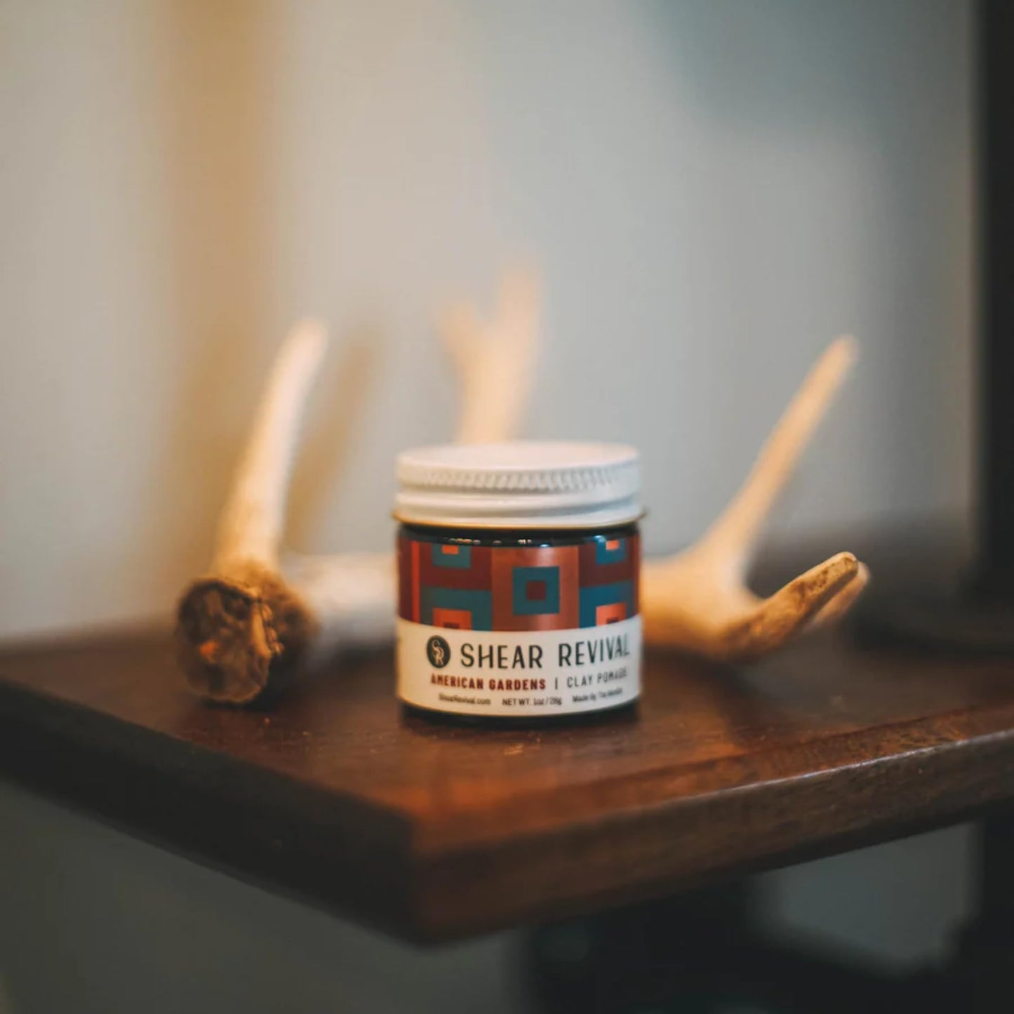 Shear Revival American Gardens Clay Pomade for Men & Women - Vegan, Strong Hold, Matte Dry Finish for All Hair Types, 99% All Natural Ingredients